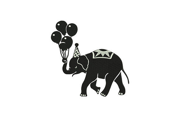 Birthday Elephant: A Playful Circus Design for Boutique Apparel