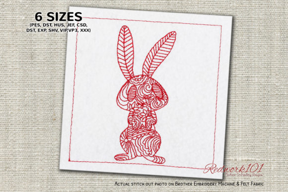 Bunny Zentangle: A Zenbroidery Masterpiece for Easter