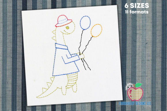 Dragon Holding Balloon: A Whimsical Embroidery Review