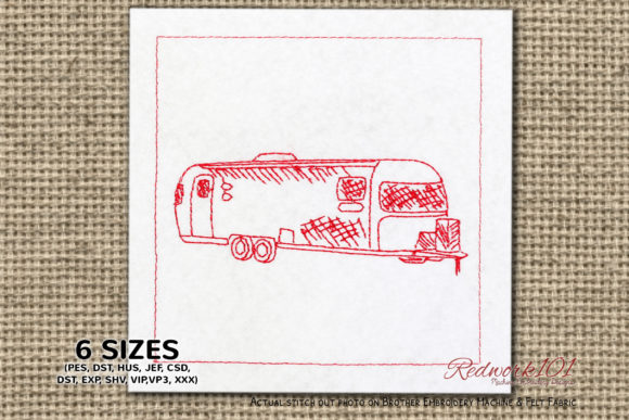 Long Camper: A Cozy Redwork Design for Handmade Gifts